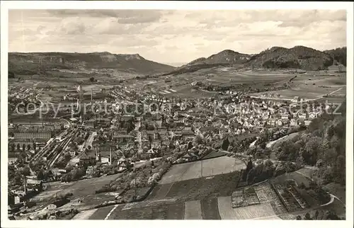 Ebingen Panorama Schwaebische Alb Kat. Albstadt