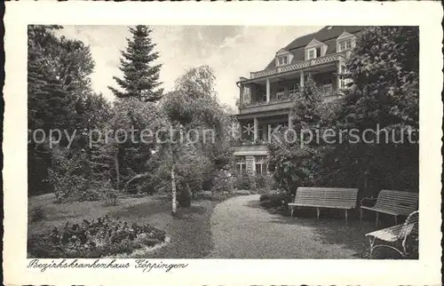 Goeppingen Bezirkskrankenhaus Park Kupfertiefdruck Kat. Goeppingen