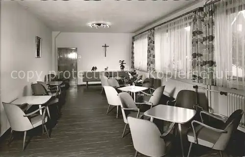 Schoenwald Schwarzwald Muettergenesungsheim St Marien Tagesraum Kat. Schoenwald im Schwarzwald