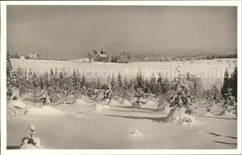 Escheck Winterimpressionen Hoehenluftkurort Wintersportplatz Kat. Schoenwald im Schwarzwald