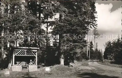 Frutenhof Rindenhuette Hoehenstrasse Waldpartie Erholungsort Schwarzwald Kat. Freudenstadt