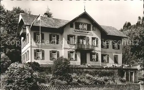 Schoenmuenzach Kneipp Kurheim Waldfrieden Luftkurort Murgtal Schwarzwald Kat. Baiersbronn