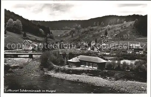 Schoenmuenzach Gesamtansicht Kneipp und Luftkurort Murgtal Schwarzwald Kat. Baiersbronn