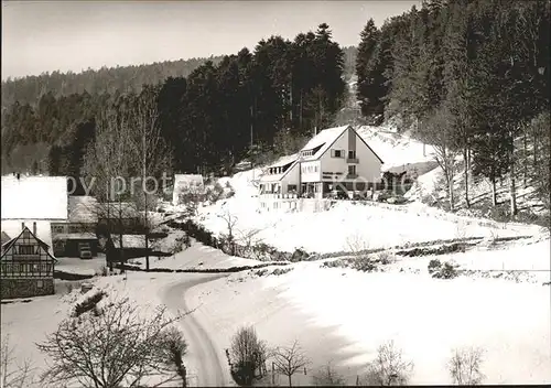 Kapfenhardt Waldgasthof Pension Kapfenhardter Muehle Schwarzwald im Winter Kat. Unterreichenbach