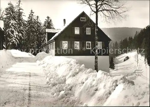 Hinterlangenbach Baiersbronn Forsthaus Auerhahn im Murgtal Schwarzwald im Winter Kat. Baiersbronn