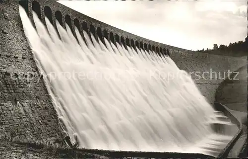 Schwarzenbachtalsperre Gasthaus Staumauer Wasserfaelle Kat. Forbach