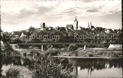 Bad Wimpfen mit Hindenburgbruecke Kat. Bad Wimpfen