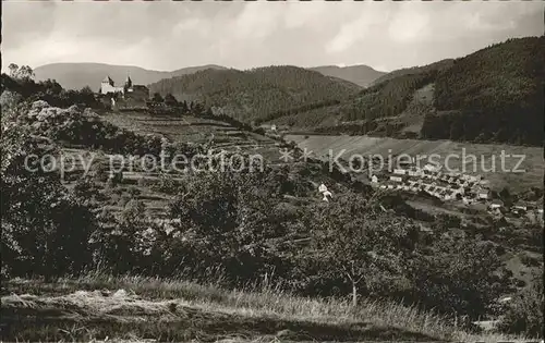 Obertsrot im Murgtal mit Schloss Eberstein Kat. Gernsbach