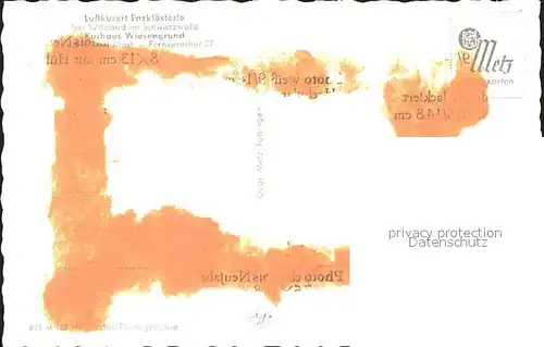Enzkloesterle Kurhaus Wiesengrund Kat. Enzkloesterle