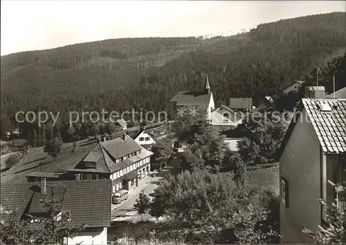 Hundsbach Forbach Gasthaus Pension zur schoenen Aussicht Kirche Kat. Forbach