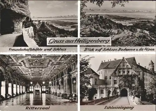 Heiligenberg Baden Blick Schloss Bodensee Alpen Schlosseingang Rittersaal Kat. Heiligenberg