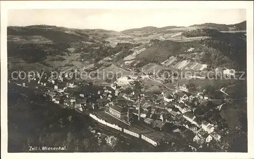 Zell Wiesental Ortsansicht Kat. Zell im Wiesental