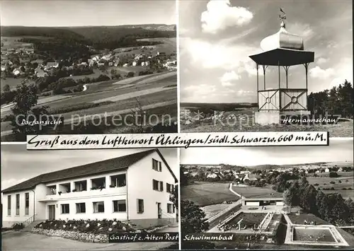 uehlingen Birkendorf Gasthof Pension zur Alten Post Dorfansicht Hermannschau Schwimmbad Kat. uehlingen Birkendorf