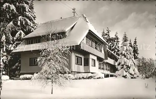 Bonndorf Schwarzwald Kinderkurheim Luginsland im Schnee Kat. Bonndorf