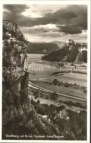 Streitberg Oberfranken Ruine Neideck Gasthof Schuetz Schwarzer Adler Kat. Wiesenttal