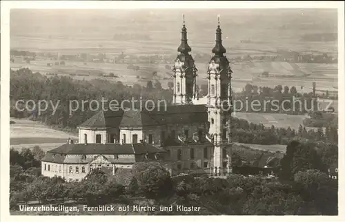 Vierzehnheiligen Fernblick Kirche Kloster Kat. Bad Staffelstein