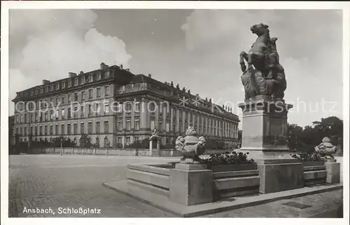 Ansbach Mittelfranken Schlossplatz Kat. Ansbach