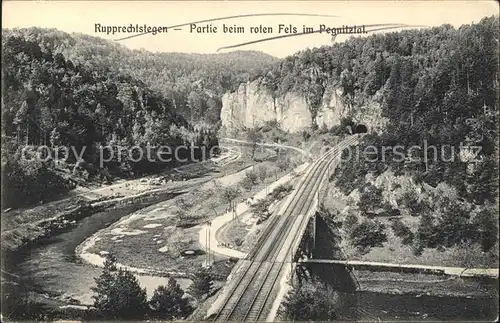 Rupprechtstegen Partie beim roten Fels Pegnitztal  Kat. Hartenstein