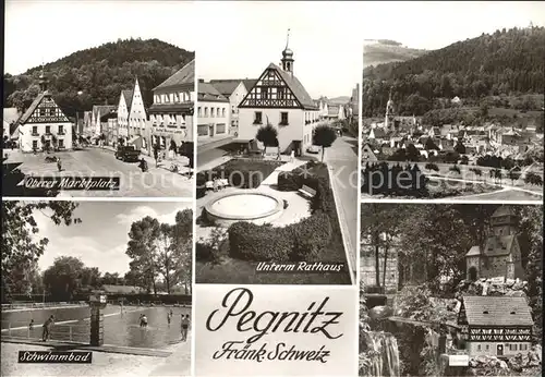 Pegnitz Rathaus Schwimmbad Marktplatz Kat. Pegnitz