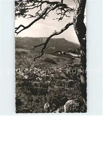 Laufen Eyach Lochenhoernle Blick von der Schalksburg / Albstadt /Zollernalbkreis LKR