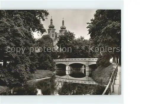 Donaueschingen Schuetzenbruecke Stadtkirche Kat. Donaueschingen