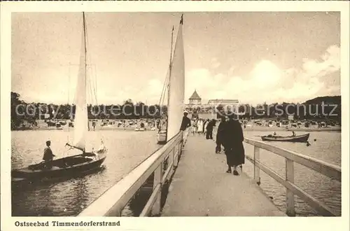 Timmendorfer Strand Seebruecke Segelboote / Timmendorfer Strand /Ostholstein LKR