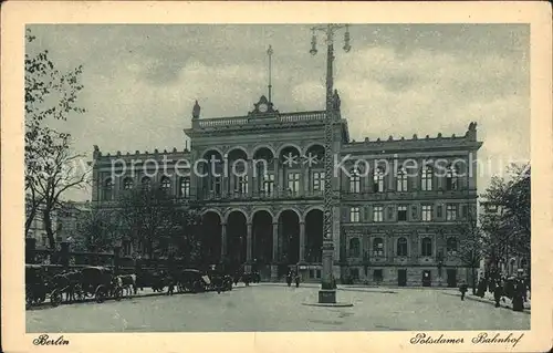 Berlin Potsdamer Bahnhof Pferdekutschen Kat. Berlin