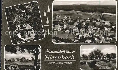 Roetenbach Baden Partie Rathaus Neue Siedlung Roetenbach Schlucht Kat. Friedenweiler