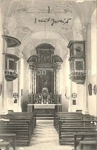 Koenigsee Berchtesgaden Kirche St. Bartholomae innen Kat. Berchtesgaden