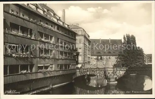 Nuernberg Blick von der Fleischbruecke Kat. Nuernberg