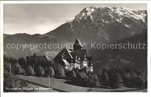 Oberstdorf Sanatorium Wasach Kat. Oberstdorf