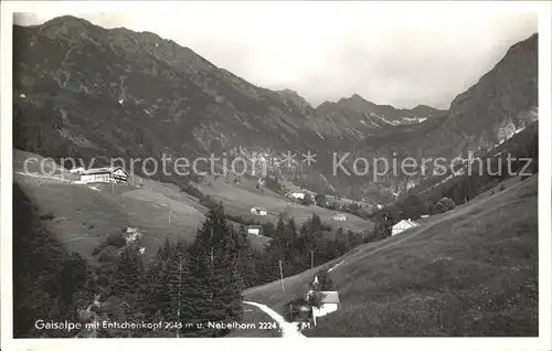 Oberstdorf Alpengasthaus Gaisalpe mit Entschenkopf Kat. Oberstdorf