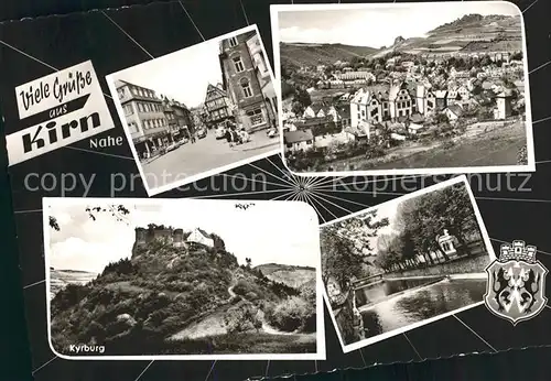 Kirn Nahe Strassenpartie Ortsblick Kyrburg Nahepartie Kat. Kirn