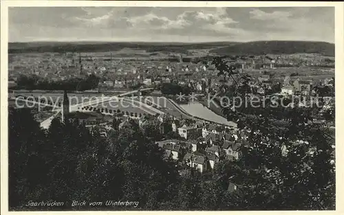 Saarbruecken total Blick vom Winterberg Kat. Saarbruecken