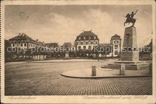 Saarbruecken Ulanen Denkmal mit Schloss Kat. Saarbruecken