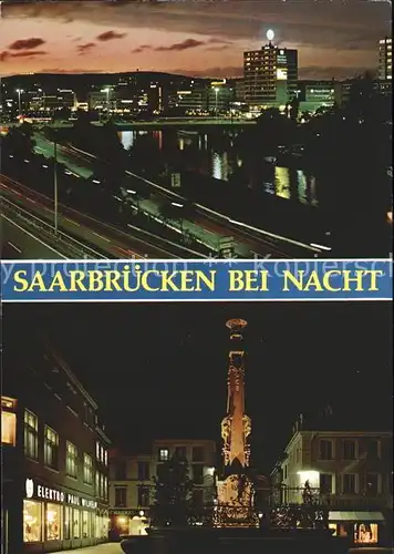 Saarbruecken bei Nacht Kat. Saarbruecken