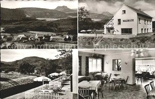 Lauterschwan Gasthaus Waldblick Terrasse Ortsansicht Kat. Erlenbach bei Dahn