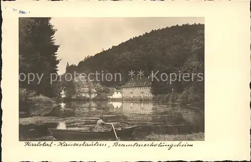 Karlstal Beamtenerholungsheim Boot Teich Kat. Trippstadt