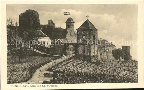 St Martin Pfalz Ruine Kropsburg Kat. Sankt Martin