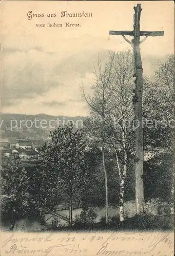 Traunstein Oberbayern vom Hohen Kreuz Kat. Traunstein