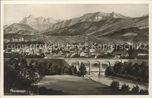 Traunstein Oberbayern Bruecke  Kat. Traunstein