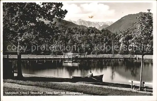 Mettenham Strandbad Zeller See Kaisergebirge Boote Kat. Schleching