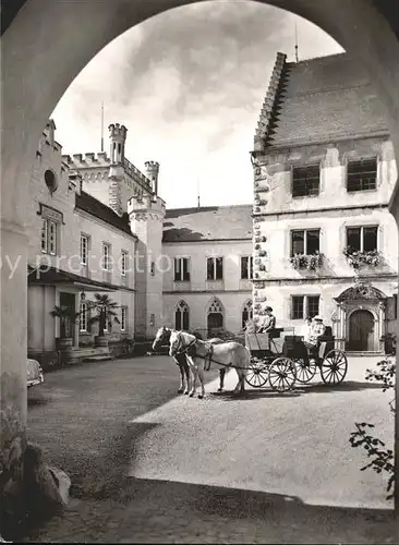 Horb Neckar Schloss Weitenburg Pferdekutsche Kat. Horb am Neckar