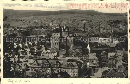 Diez Lahn Stadtansicht mit Schloss Kat. Diez