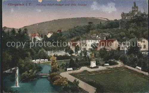 Koenigstein Taunus Herzog Adolf Anlage und Villa Andrae Kat. Koenigstein im Taunus