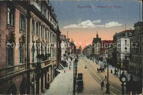 Mannheim Planken mit Boerse Kat. Mannheim