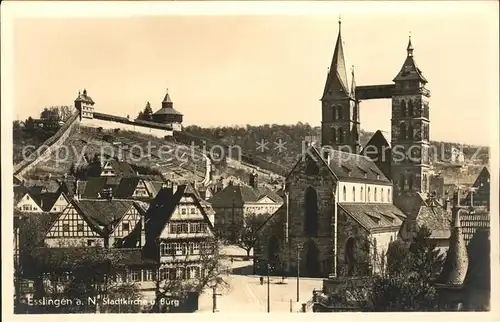 Esslingen Neckar Stadtkirche und Burg Kat. Esslingen am Neckar