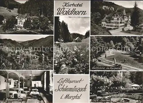 Schoenmuenzach Kurhotel Waldhorn Kurpark  Kat. Baiersbronn