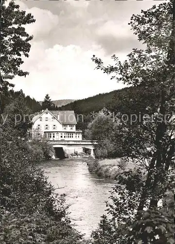 Schoenmuenzach Gasthaus zum Schiff Bruecke Kat. Baiersbronn