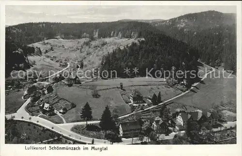 Schoenmuenzach Fliegeraufnahme Kat. Baiersbronn